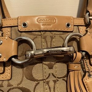Old coach bag, barely used, couple stains inside at the bottom